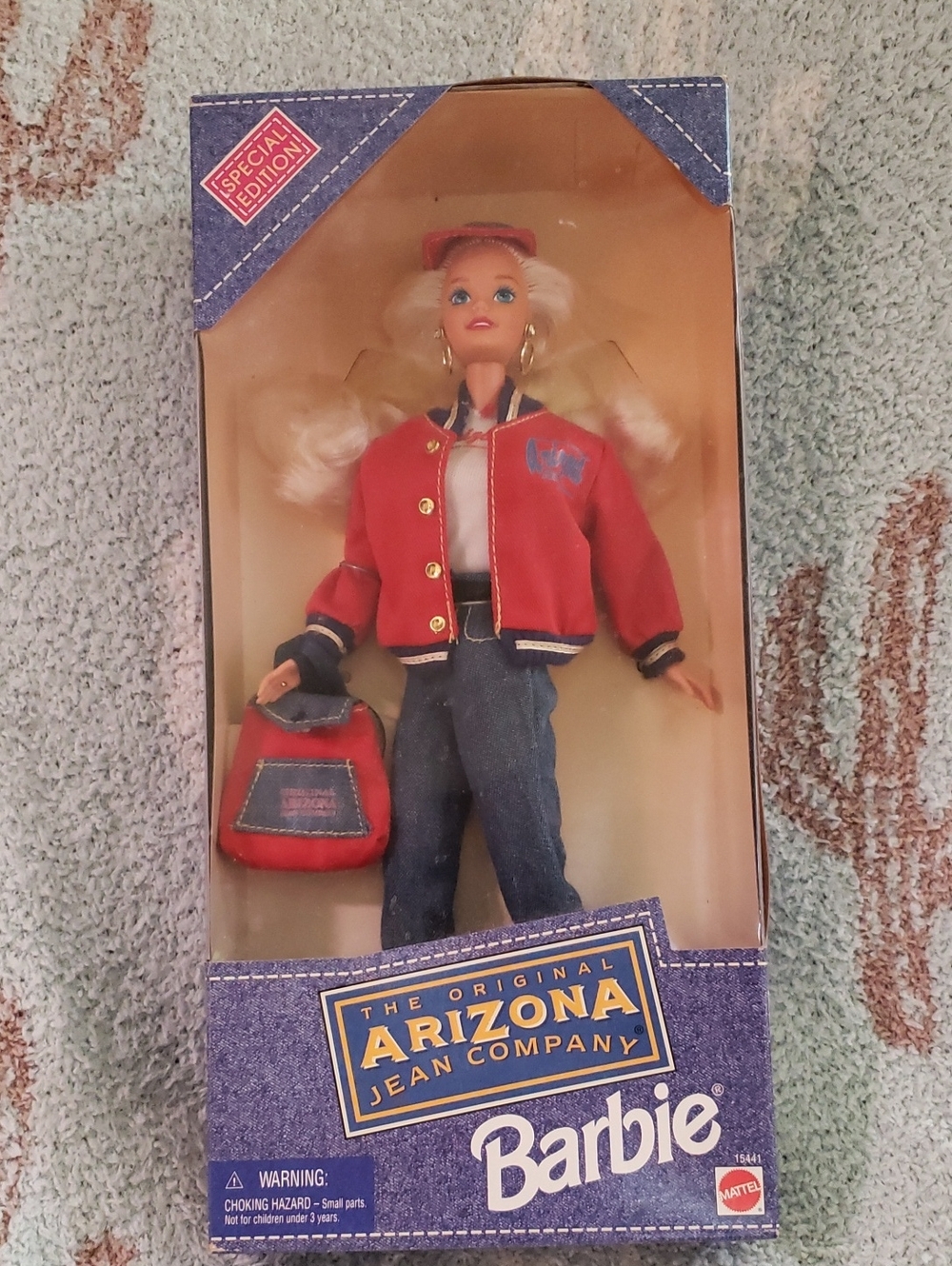 Barbie by Arizona Jean Company Red Jacket with Denim Jeans and Matching Bag
